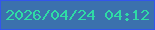 文字の大きさ：2、枠の色：3356ec、背景の色：3b71ad、文字の色：2fdba5 無料ブログパーツのブログ時計