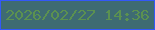 文字の大きさ：1、枠の色：3358f8、背景の色：3e6b72、文字の色：5b9150 無料ブログパーツのブログ時計