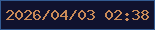 文字の大きさ：5、枠の色：335b92、背景の色：10122e、文字の色：ca8a58 無料ブログパーツのブログ時計