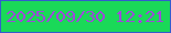 文字の大きさ：5、枠の色：335dcd、背景の色：1ad958、文字の色：9e49da 無料ブログパーツのブログ時計