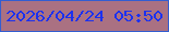 文字の大きさ：3、枠の色：335dd1、背景の色：aa7182、文字の色：1c31ef 無料ブログパーツのブログ時計