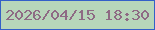 文字の大きさ：3、枠の色：3360c8、背景の色：b7d6ba、文字の色：8e6b84 無料ブログパーツのブログ時計