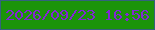 文字の大きさ：5、枠の色：33627d、背景の色：1b9409、文字の色：8326d5 無料ブログパーツのブログ時計