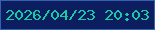 文字の大きさ：3、枠の色：3362ae、背景の色：0c1e60、文字の色：16cca5 無料ブログパーツのブログ時計