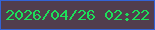 文字の大きさ：2、枠の色：3363d6、背景の色：513d4d、文字の色：1dde5a 無料ブログパーツのブログ時計