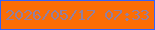 文字の大きさ：5、枠の色：3363fc、背景の色：fb6d05、文字の色：927fa1 無料ブログパーツのブログ時計