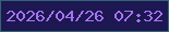 文字の大きさ：3、枠の色：336574、背景の色：1d1752、文字の色：a674f2 無料ブログパーツのブログ時計