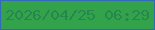 文字の大きさ：3、枠の色：3368ba、背景の色：32a34a、文字の色：25874d 無料ブログパーツのブログ時計