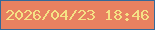 文字の大きさ：5、枠の色：336999、背景の色：e88160、文字の色：f5e185 無料ブログパーツのブログ時計