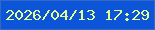 文字の大きさ：1、枠の色：3369c4、背景の色：0c54d8、文字の色：e4fa93 無料ブログパーツのブログ時計