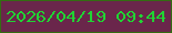 文字の大きさ：2、枠の色：336c12、背景の色：6a264b、文字の色：20d433 無料ブログパーツのブログ時計