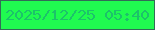 文字の大きさ：5、枠の色：336c57、背景の色：20fb50、文字の色：1cc26a 無料ブログパーツのブログ時計