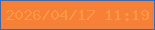 文字の大きさ：2、枠の色：336cb9、背景の色：f58036、文字の色：fc9643 無料ブログパーツのブログ時計