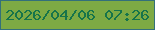 文字の大きさ：4、枠の色：33707a、背景の色：7daa44、文字の色：16744a 無料ブログパーツのブログ時計