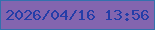 文字の大きさ：3、枠の色：3371ad、背景の色：8365af、文字の色：243da8 無料ブログパーツのブログ時計