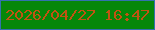 文字の大きさ：4、枠の色：3371ae、背景の色：068709、文字の色：c25312 無料ブログパーツのブログ時計