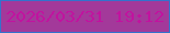 文字の大きさ：1、枠の色：3372cc、背景の色：a3399a、文字の色：c1139f 無料ブログパーツのブログ時計