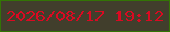 文字の大きさ：2、枠の色：337405、背景の色：413e2c、文字の色：da0922 無料ブログパーツのブログ時計