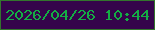 文字の大きさ：3、枠の色：33752d、背景の色：35044b、文字の色：14ad44 無料ブログパーツのブログ時計