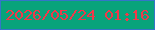 文字の大きさ：1、枠の色：3375c9、背景の色：08a37b、文字の色：f13849 無料ブログパーツのブログ時計