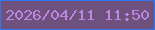 文字の大きさ：3、枠の色：3375ee、背景の色：6e517d、文字の色：bd87e1 無料ブログパーツのブログ時計