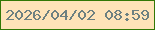 文字の大きさ：2、枠の色：337805、背景の色：ffe3b8、文字の色：6d8081 無料ブログパーツのブログ時計