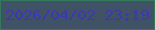 文字の大きさ：2、枠の色：33795b、背景の色：405266、文字の色：3f36b2 無料ブログパーツのブログ時計