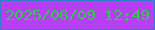 文字の大きさ：5、枠の色：337acd、背景の色：b440f1、文字の色：33c651 無料ブログパーツのブログ時計