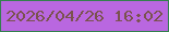 文字の大きさ：1、枠の色：33804e、背景の色：b967e0、文字の色：7a524e 無料ブログパーツのブログ時計