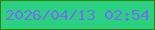 文字の大きさ：1、枠の色：338107、背景の色：2ad180、文字の色：756ef5 無料ブログパーツのブログ時計