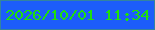 文字の大きさ：3、枠の色：33849e、背景の色：1c5df9、文字の色：1fe00b 無料ブログパーツのブログ時計