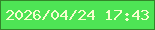 文字の大きさ：2、枠の色：33852a、背景の色：4ee455、文字の色：f6fece 無料ブログパーツのブログ時計