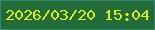 文字の大きさ：1、枠の色：33876f、背景の色：246b3a、文字の色：daf117 無料ブログパーツのブログ時計