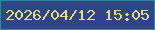 文字の大きさ：4、枠の色：33879e、背景の色：2f4585、文字の色：e3de7c 無料ブログパーツのブログ時計