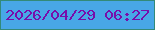 文字の大きさ：1、枠の色：338a79、背景の色：48a7e7、文字の色：780daa 無料ブログパーツのブログ時計
