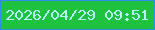 文字の大きさ：2、枠の色：338aed、背景の色：1fc23e、文字の色：b3f6f9 無料ブログパーツのブログ時計