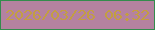 文字の大きさ：2、枠の色：338c4d、背景の色：b482a0、文字の色：c39e42 無料ブログパーツのブログ時計