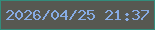 文字の大きさ：5、枠の色：338c7b、背景の色：575851、文字の色：87abe4 無料ブログパーツのブログ時計