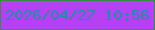 文字の大きさ：2、枠の色：338e41、背景の色：b640f7、文字の色：1b919d 無料ブログパーツのブログ時計