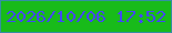 文字の大きさ：3、枠の色：338fa2、背景の色：18bb1a、文字の色：4447f6 無料ブログパーツのブログ時計