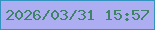 文字の大きさ：5、枠の色：3393bf、背景の色：adadf1、文字の色：408267 無料ブログパーツのブログ時計