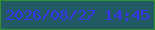 文字の大きさ：4、枠の色：33942d、背景の色：215964、文字の色：3b37f1 無料ブログパーツのブログ時計