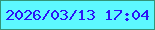 文字の大きさ：2、枠の色：339478、背景の色：5df8ff、文字の色：2b15f6 無料ブログパーツのブログ時計