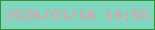 文字の大きさ：3、枠の色：339531、背景の色：80d6bf、文字の色：e69fa8 無料ブログパーツのブログ時計