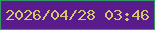 文字の大きさ：2、枠の色：339963、背景の色：581c8d、文字の色：d4c76b 無料ブログパーツのブログ時計