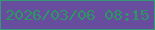 文字の大きさ：3、枠の色：339a76、背景の色：684d9f、文字の色：2b9762 無料ブログパーツのブログ時計