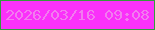 文字の大きさ：3、枠の色：339b3c、背景の色：fa31fa、文字の色：f27cef 無料ブログパーツのブログ時計