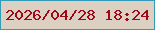 文字の大きさ：3、枠の色：339bb7、背景の色：dbd0c2、文字の色：a00819 無料ブログパーツのブログ時計