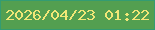 文字の大きさ：4、枠の色：339c72、背景の色：539f50、文字の色：f1e777 無料ブログパーツのブログ時計