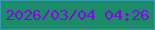 文字の大きさ：4、枠の色：339cb1、背景の色：1b8b69、文字の色：8108e2 無料ブログパーツのブログ時計